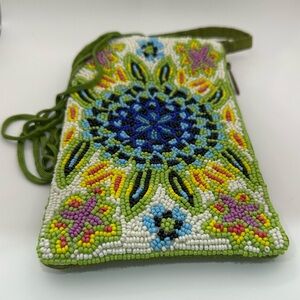 Bamboo Trading Company Beaded Club Crossbody Bag